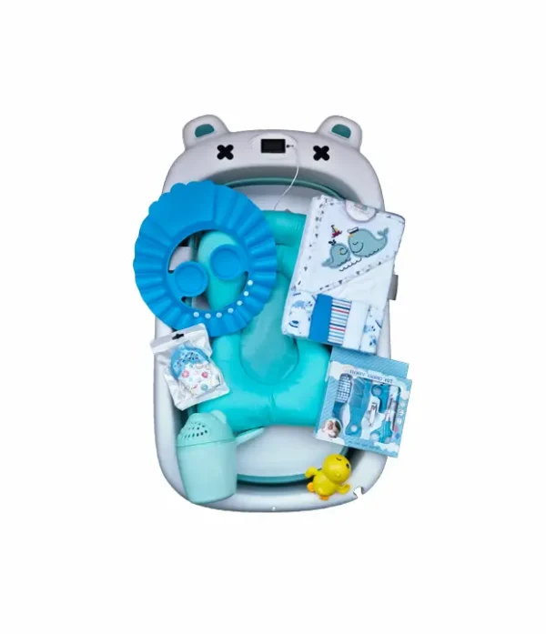 Set de bañera plegable con accesorios para bebe