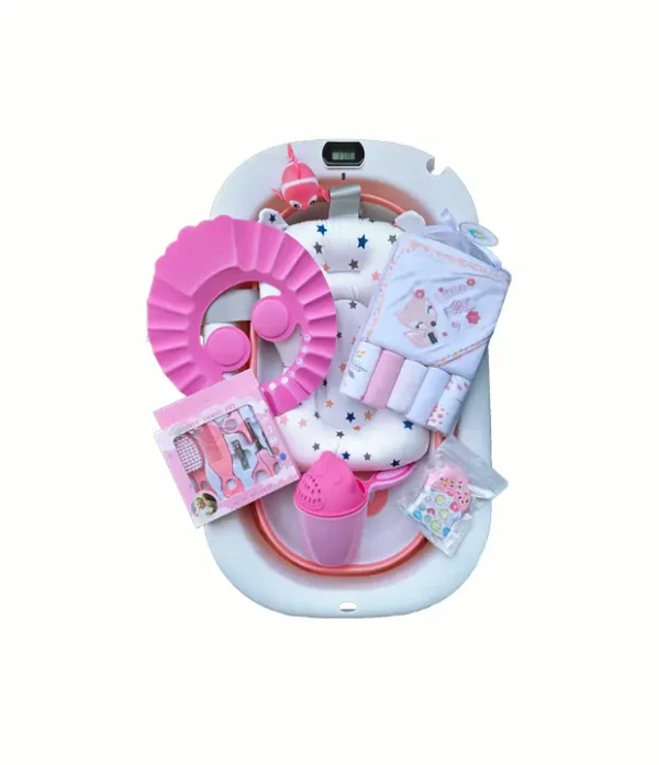 set de bañera plegable con accesorios bebe