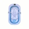 Bañera plegable para bebé Bañera con termómetro Tina de baño para bebé Bañera para recién nacido Bañera evolutiva Bañera con cojín de apoyo