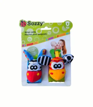 Sonajeros de muñeca Juguete de estimulación temprana Sonajero para recién nacido Juguete sensorial para bebé Juguete de alto contraste Juguetes Sozzy