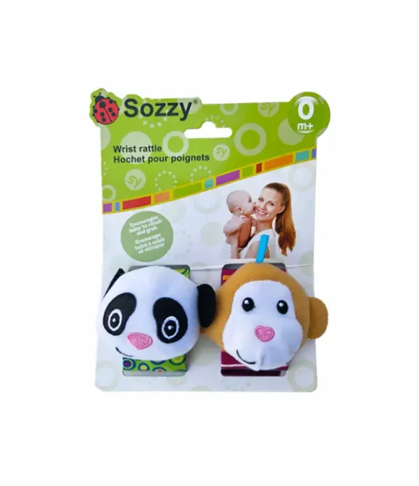 Sonajeros de muñeca Juguete de estimulación temprana Sonajero para recién nacido Juguete sensorial para bebé Juguete de alto contraste Juguetes Sozzy