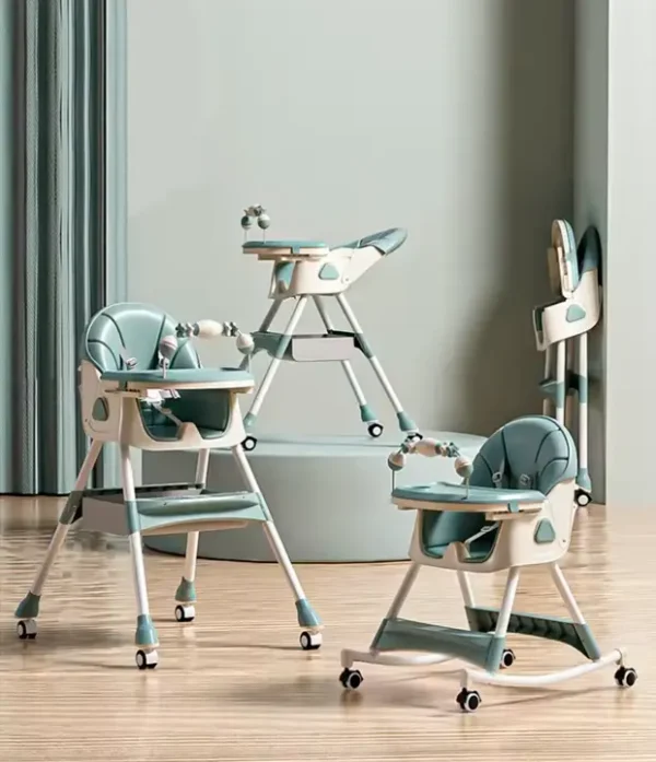 silla de comer para bebé, silla alta bebé, silla multifuncional bebé, silla mecedora bebé, silla con ruedas bebé, silla TheBuKids, silla alimentación complementaria, silla 5 en 1 bebé